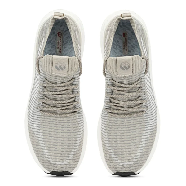 Beige Fabric Luxury Sports Shoes - Image 3