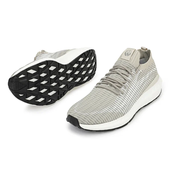 Beige Fabric Luxury Sports Shoes - Image 4