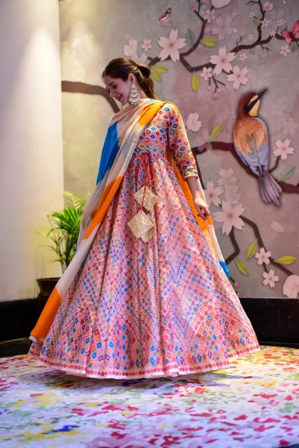 keshori chanderi maxi set - Image 2
