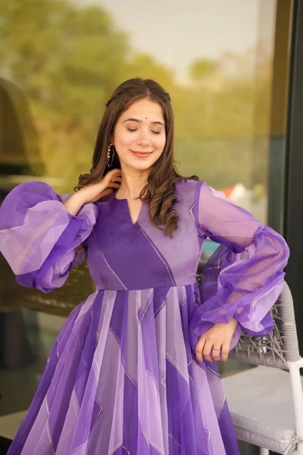 Aniya purple organza dress - Image 2