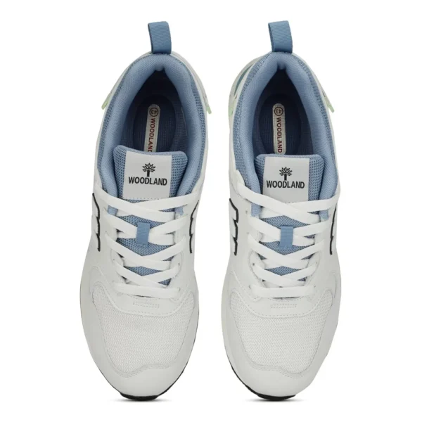 Stylish White/Blue Sneakers for Men - Image 6