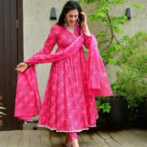 Amara pink pompom suit set