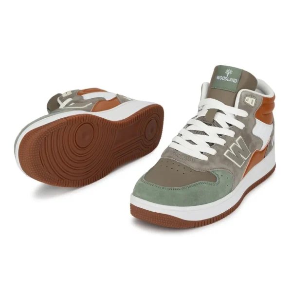 Mid-top Brown/Green Casual Sneakers - Image 5