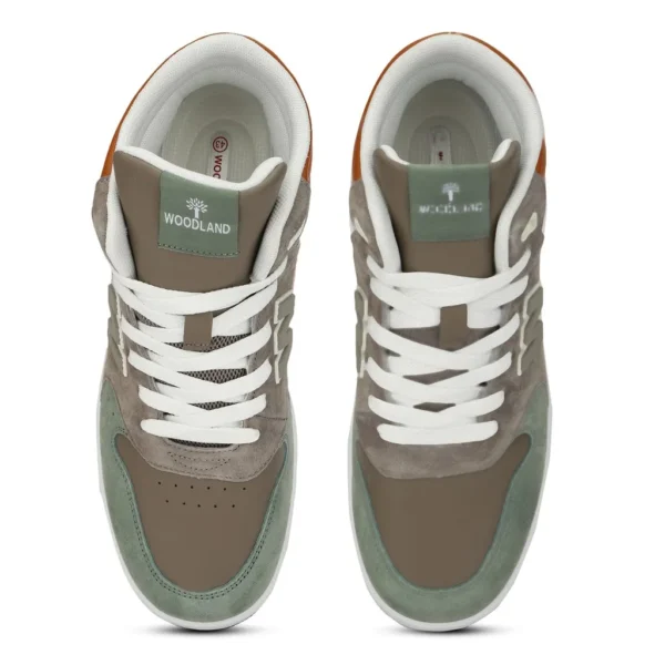 Mid-top Brown/Green Casual Sneakers - Image 6